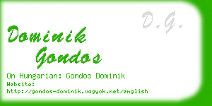 dominik gondos business card